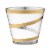 9 oz. Clear with Gold Swirl Round Disposable Plastic Party Cups (240 Cups) Perspective: front