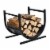 17'' U-Shaped Firewood Rack Steel Fireplace Wood Storage Log Rack Holder Perspective: front