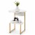 2-Tier Side Table Nightstand End Table Coffee Table w/ G-Shaped Steel Frame Perspective: front