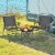 3PCS Folding Patio Bistro Set Outdoor Furniture Set w/ Steel Frame Perspective: front