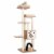 Gymax Cat Tree Cat Tower Cat Condo w/Platform Scratching Posts for Indoor Cats Beige Perspective: front