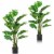 2-Pack 5 ft Artificial Tree Potted Fake Faux Monstera Deliciosa Plant Home Office Perspective: front