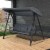 3-Person Patio Porch Swing Cushioned Outdoor Swing Chair w/ Adjustable Canopy Perspective: front