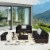 Gymax 6PCS Rattan Patio Sectional Sofa Set Outdoor Furniture Set w/ Black Cushions Perspective: front