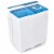 Portable Semi-automatic Washing Machine 26 lbs Twin Tub Laundry Washer Blue Perspective: front