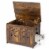 Wooden Cat Litter Box Enclosure Flip-Top Hidden Washroom Bench w/ Side Entrance Perspective: front