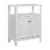 Elegant Home Fashions Wooden Bathroom Floor Cabinet & Shelf 2 Door White S0670 Perspective: front
