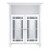 Teamson Home Wooden Bathroom Floor Storage Cabinet Room Space Saver Organizer, White Perspective: front