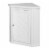 Elegant Home Fashions Wooden Bathroom Corner Wall Storage Cabinet Space Saver Organizer White Perspective: front
