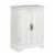 Elegant Home Fashions Wooden Bathroom Freestanding Floor Storage Cabinet Space Saver, White Perspective: front