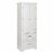 Elegant Home Fashions Wooden Bathroom Linen Storage Cabinet Space Saver Organizer, White Perspective: front
