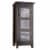 Elegant Home Fashions Wooden Bathroom Cabinet Floor & Glass Door Brown 6216 Perspective: front