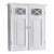 Elegant Home Fashions Wooden Bathroom Cross Molding Wall Storage Cabinet Space Saver, White Perspective: front
