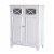 Elegant Home Fashions Wooden Bathroom Floor Cabinet 2 Doors White Dawson 6841 Perspective: front