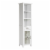 Elegant Home Fashions Wooden Bathroom Linen Cabinet Functional Storage Space Saver, White Perspective: front