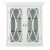 International Concepts ELG-637 Florence Two Doors Wall Cabinet, Tempered Glass - 24 H in. Perspective: front
