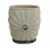 Elegant Home Fashions Bathroom Waste Basket Jemma Ivory & Silver Gem AC13206 Perspective: front