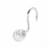 Elegant Home Fashions Bathroom Shower Curtain Hooks Set of 12 Silver HK40013 Perspective: front