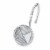 Elegant Home Fashions Bathroom Shower Curtain Hooks Set of 12 Chrome HK40115 Perspective: front