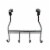 Elegant Home Fashions Bathroom Shower Hanger Hooks Towel Rack Chrome ESC-020 Perspective: front