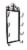 Brown Enamel Fleur de Lis 4 Position Rolled Towel / Wine Rack Perspective: front