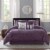 Madison Park Hampton 7 Piece Comforter Set, Plum - Queen Perspective: front