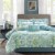 Madison Park MPE10-117 Essentials Serenity Complete Bed & Sheet Set King Aqua,King Perspective: front