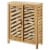 Pemberly Row 2 Door Linen Cabinet in Natural Perspective: front
