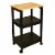 Wood Utility Kitchen Cart in Black - Pemberly Row Perspective: front