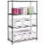 Pemberly Row 48 x24  Industrial Wire Shelving in Black Perspective: front