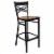 Bowery Hill 29  Black Back Metal Bar Stool in Cherry Perspective: front