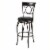 Pemberly Row 30  Faux Leather Elegant Bar Stool in Brown Perspective: front