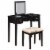 Riverbay Furniture Vanity Set Black with Bench Perspective: front