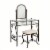 Riverbay Furniture Metal Vanity Set in Linen Perspective: front