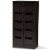 Baxton Studio Acadia Shoe Cabinet in Wenge Brown Perspective: front