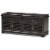 Baxton Studio Leo Faux Leather Shoe Storage Bench in Dark Brown Perspective: front