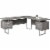 Levan Home L Shaped Corner Computer Desk in Dark Taupe Perspective: front