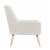 Riverbay Furniture Wood Upholstered Sherpa Accent Chair in Natural Perspective: front