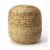 Beaumont Lane Comfort Seating Jute Pouffe in Brown Perspective: front