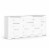 Levan Home Contemporary Wide 6 Drawer Double Bedroom Dresser in White Perspective: front
