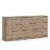 Levan Home Contemporary Wide 6 Drawer Double Bedroom Dresser in Oak Perspective: front