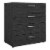 Levan Home Contemporary 4-Drawer Engineered Wood Chest in Black Perspective: front