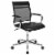 Scranton & Co Mid Back Leather Mesh Executive Swivel Office Chair in Black Perspective: front
