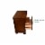 Galaxy Home Baltimore Wood Nightstand with Hidden Jewelry Drawer in Dark Walnut Perspective: front