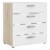 Levan Home Contemporary 4 Drawer Engineered Wood Chest in Oak /White Perspective: front