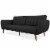 Levan Home Stylish Linen Sleeper Sofa in Dark Gray Perspective: front