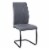 Dining Chair Set Of 2 Side Kitchen Dining Room Pu Leather Look Grey Perspective: front