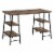 Home Office, Laptop, Storage Shelves, 48 l, Work, Metal, Laminate, Brown, Black, Perspective: front