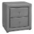 Nightstand, End, Side, Lamp, Storage Drawer, Bedroom Pu Leather Look, Grey, Transitional Perspective: front