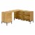 Home Office, Corner 60 l, L Shape, Work, Laptop, Metal, Laminate, Brown, Black, Perspective: front